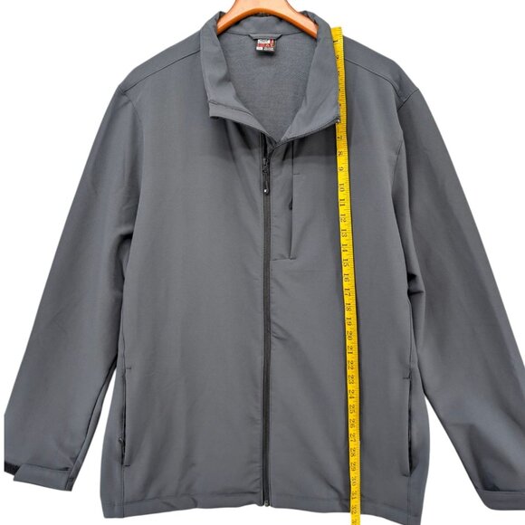 32 Degrees Heat Windbreaker Jacket Mens Grey Full Zip Pockets Stretch Size XXL - Picture 7 of 10
